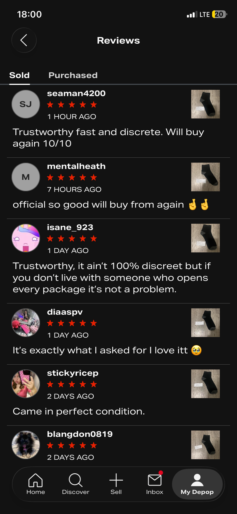 Depop reviews